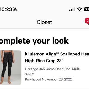 Lululemon align scalloped hem leggings 23”